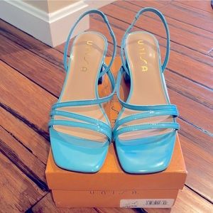 Unisa Blue Strappy Sandals